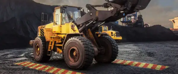 Световая демаркация на горном предприятии